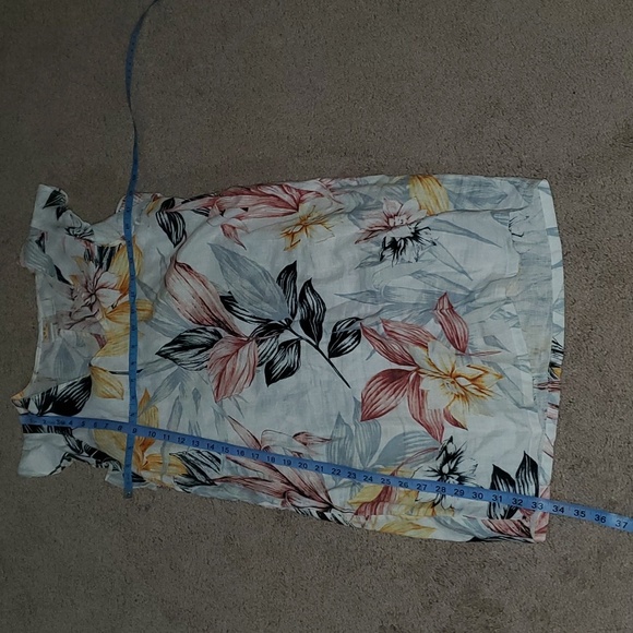 5.95 shipping C & C m linen mini pastel tropical print flutter sleeve pull over - Picture 9 of 9